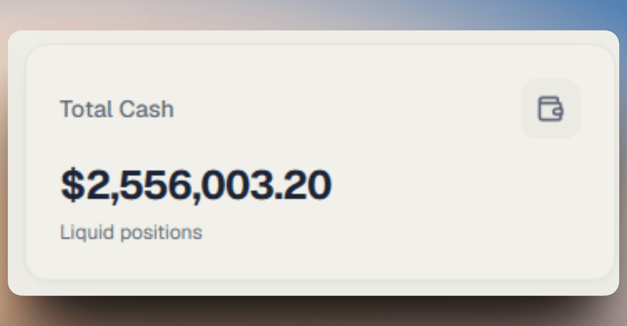 Total Cash card