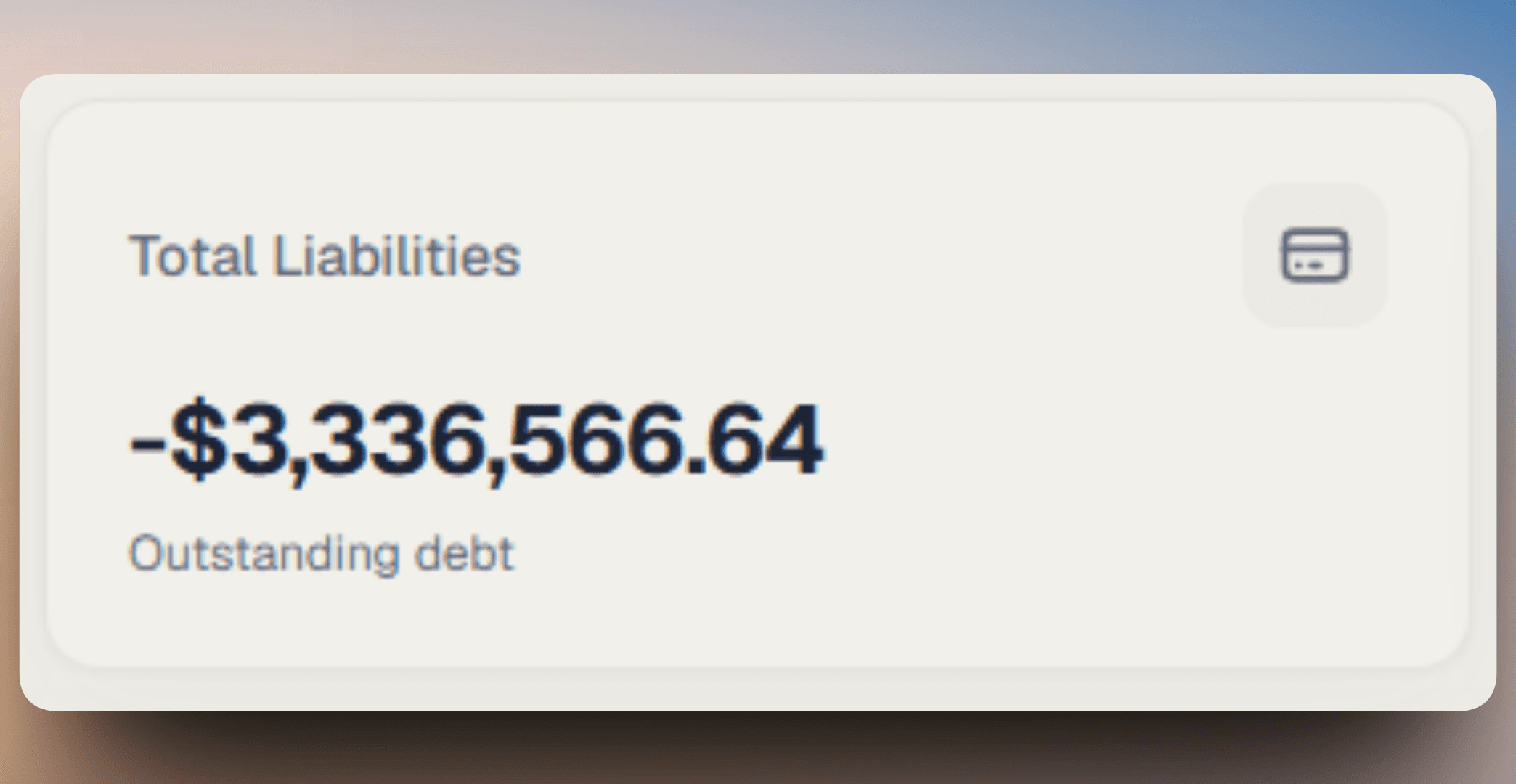 Total Liabilities card